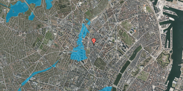 Oversvømmelsesrisiko fra vandløb på Baldersgade 8A, 1. th, 2200 København N
