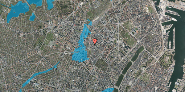 Oversvømmelsesrisiko fra vandløb på Baldersgade 8, 2. tv, 2200 København N