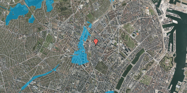 Oversvømmelsesrisiko fra vandløb på Baldersgade 22, 2. , 2200 København N