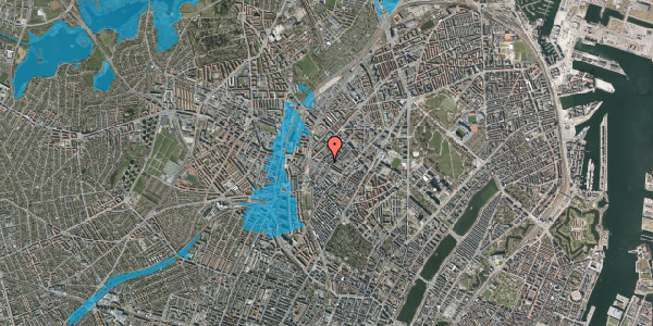 Oversvømmelsesrisiko fra vandløb på Baldersgade 38, 1. th, 2200 København N