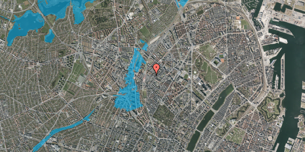 Oversvømmelsesrisiko fra vandløb på Baldersgade 39, 2. th, 2200 København N