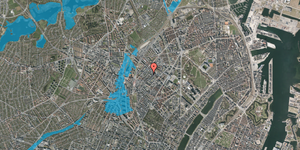 Oversvømmelsesrisiko fra vandløb på Balders Plads 4, st. th, 2200 København N