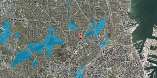 Oversvømmelsesrisiko fra vandløb på Banebrinken 79, 1. mf, 2400 København NV
