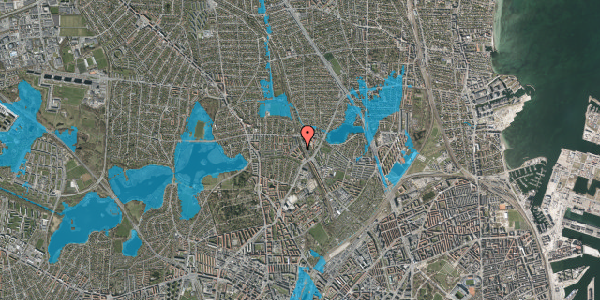 Oversvømmelsesrisiko fra vandløb på Banebrinken 83, 1. th, 2400 København NV