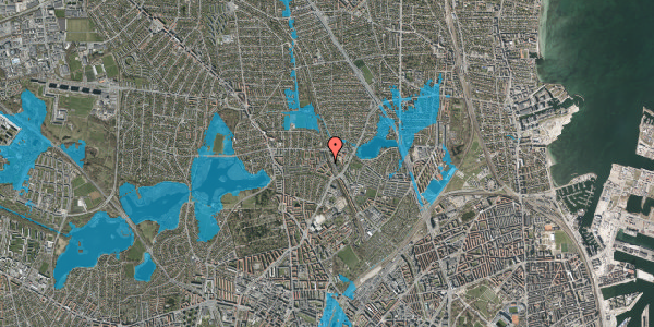 Oversvømmelsesrisiko fra vandløb på Banebrinken 87, 1. th, 2400 København NV