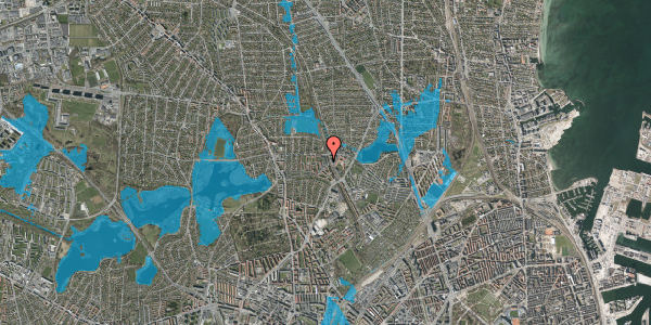 Oversvømmelsesrisiko fra vandløb på Banebrinken 93, 1. 23, 2400 København NV