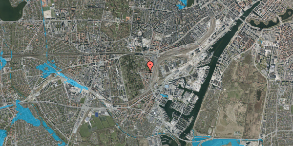 Oversvømmelsesrisiko fra vandløb på Bavnehøj Allé 15, 4. tv, 2450 København SV