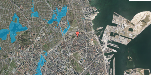 Oversvømmelsesrisiko fra vandløb på Bellmansgade 2, 4. th, 2100 København Ø