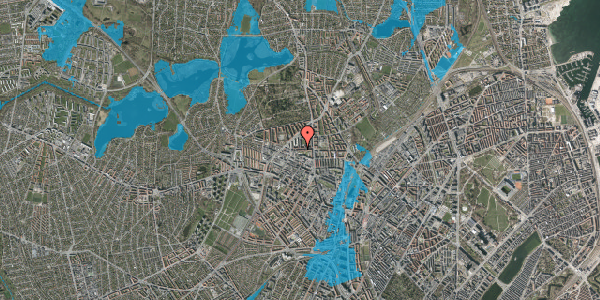 Oversvømmelsesrisiko fra vandløb på Birkedommervej 19, 3. tv, 2400 København NV