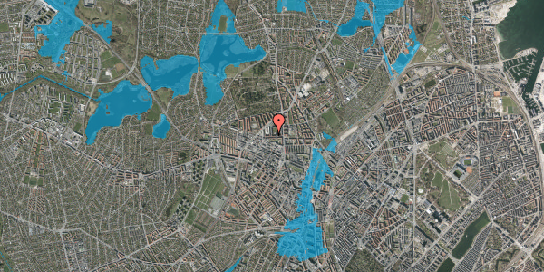 Oversvømmelsesrisiko fra vandløb på Birkedommervej 22, 1. th, 2400 København NV