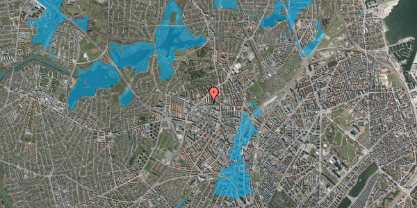 Oversvømmelsesrisiko fra vandløb på Birkedommervej 26, 1. th, 2400 København NV