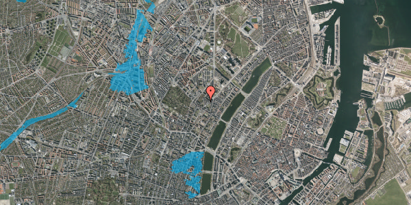 Oversvømmelsesrisiko fra vandløb på Birkegade 4, 2. th, 2200 København N