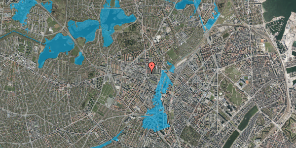 Oversvømmelsesrisiko fra vandløb på Bisiddervej 6, 3. tv, 2400 København NV