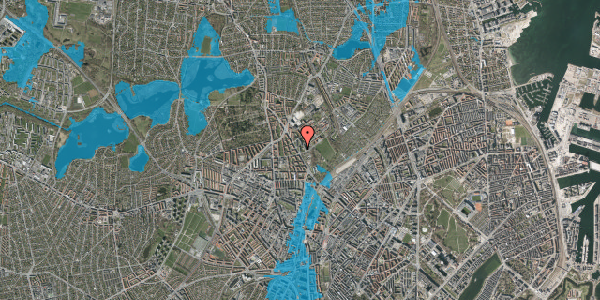 Oversvømmelsesrisiko fra vandløb på Bispebjerg Bakke 3, 4. 408, 2400 København NV