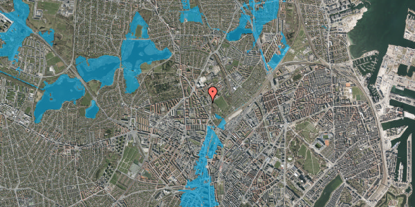 Oversvømmelsesrisiko fra vandløb på Bispebjerg Bakke 7, 3. 300, 2400 København NV