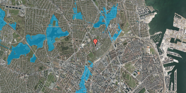Oversvømmelsesrisiko fra vandløb på Bispebjerg Bakke 22D, 1. th, 2400 København NV