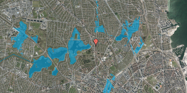 Oversvømmelsesrisiko fra vandløb på Bispebjerg Parkallé 45, 1. th, 2400 København NV