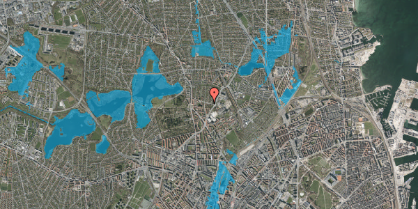 Oversvømmelsesrisiko fra vandløb på Bispebjergvej 43, 1. th, 2400 København NV