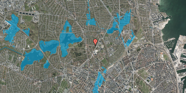 Oversvømmelsesrisiko fra vandløb på Bispebjergvej 51, 2. th, 2400 København NV
