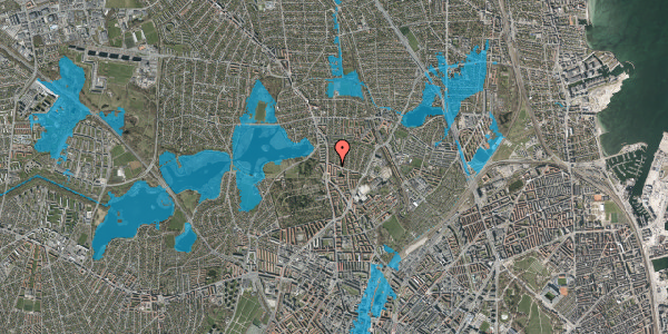 Oversvømmelsesrisiko fra vandløb på Bispebjergvej 67, 1. th, 2400 København NV