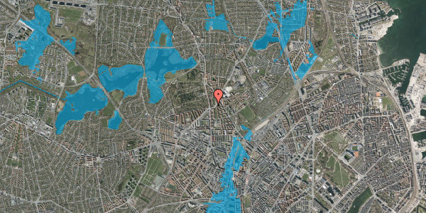 Oversvømmelsesrisiko fra vandløb på Bispeparken 1, 1. th, 2400 København NV