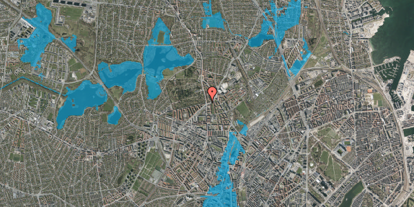 Oversvømmelsesrisiko fra vandløb på Bispeparken 4, st. tv, 2400 København NV