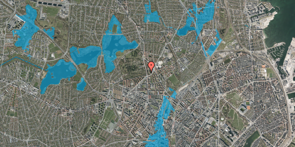 Oversvømmelsesrisiko fra vandløb på Bispeparken 8, st. tv, 2400 København NV