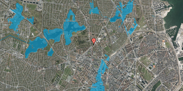 Oversvømmelsesrisiko fra vandløb på Bispeparken 8, 4. tv, 2400 København NV