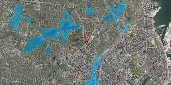 Oversvømmelsesrisiko fra vandløb på Bispeparken 10, st. tv, 2400 København NV