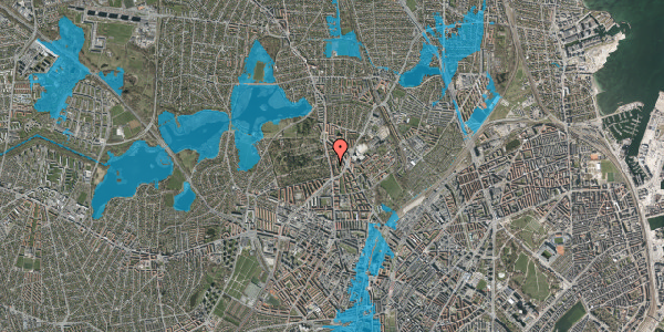 Oversvømmelsesrisiko fra vandløb på Bispeparken 15, st. tv, 2400 København NV