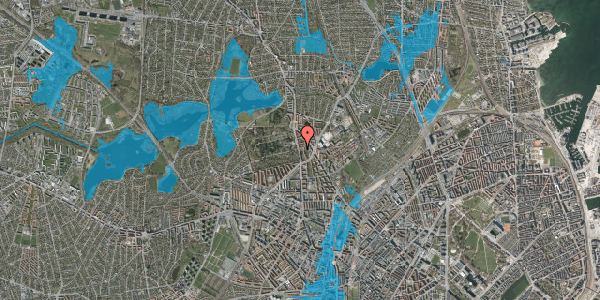 Oversvømmelsesrisiko fra vandløb på Bispeparken 17, 2. tv, 2400 København NV