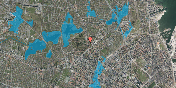 Oversvømmelsesrisiko fra vandløb på Bispeparken 20, st. mf, 2400 København NV