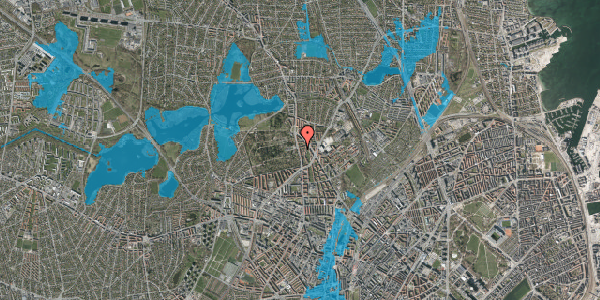 Oversvømmelsesrisiko fra vandløb på Bispeparken 21, st. tv, 2400 København NV