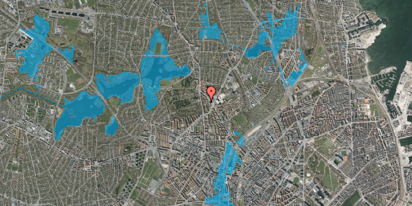 Oversvømmelsesrisiko fra vandløb på Bispeparken 29, 3. th, 2400 København NV
