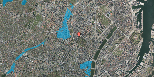 Oversvømmelsesrisiko fra vandløb på Bjelkes Allé 4, 3. 4, 2200 København N