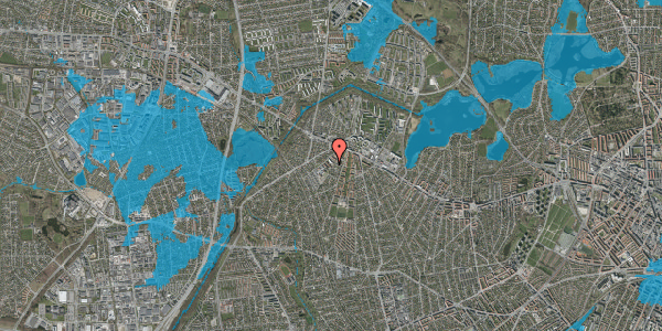 Oversvømmelsesrisiko fra vandløb på Bjergstedvej 16, 1. tv, 2700 Brønshøj