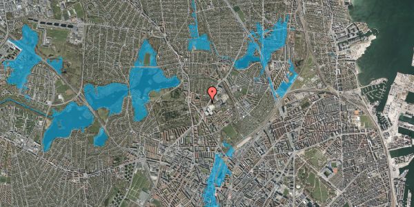 Oversvømmelsesrisiko fra vandløb på Bjergvænget 1, 1. th, 2400 København NV