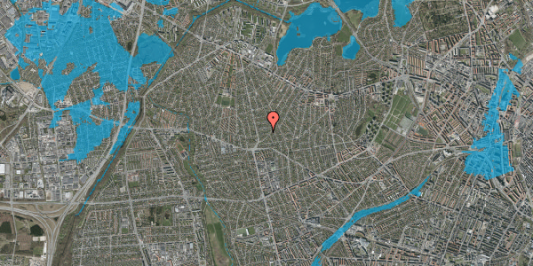 Oversvømmelsesrisiko fra vandløb på Bjernedevej 6, 2700 Brønshøj