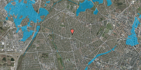 Oversvømmelsesrisiko fra vandløb på Bjernedevej 9A, st. , 2700 Brønshøj