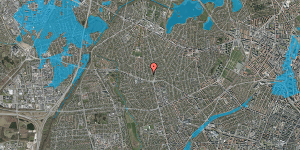 Oversvømmelsesrisiko fra vandløb på Bjernedevej 21, 2700 Brønshøj