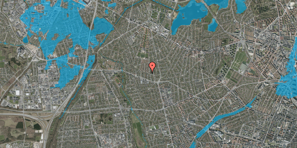 Oversvømmelsesrisiko fra vandløb på Bjernedevej 29A, 2700 Brønshøj