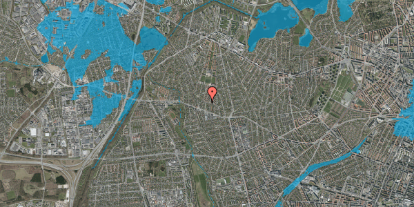 Oversvømmelsesrisiko fra vandløb på Bjernedevej 41, 2700 Brønshøj