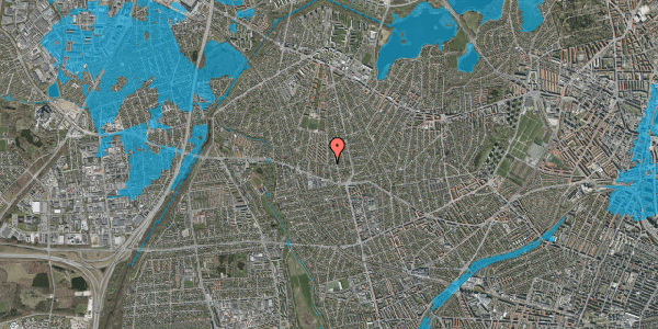 Oversvømmelsesrisiko fra vandløb på Bjernedevej 44, 2700 Brønshøj