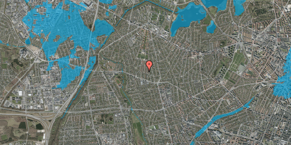 Oversvømmelsesrisiko fra vandløb på Bjernedevej 54, 2700 Brønshøj