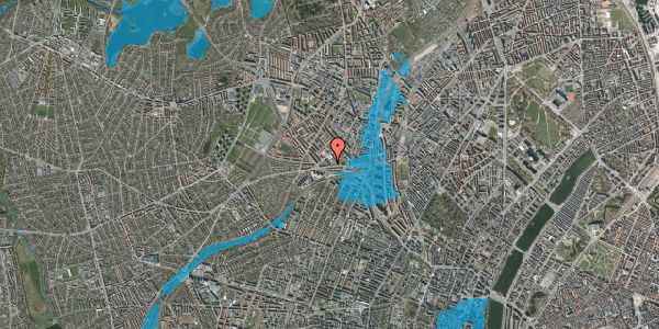 Oversvømmelsesrisiko fra vandløb på Blåmejsevej 1, st. th, 2400 København NV