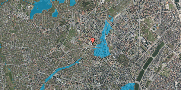 Oversvømmelsesrisiko fra vandløb på Blåmejsevej 9, 2. th, 2400 København NV