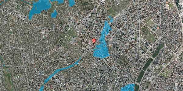 Oversvømmelsesrisiko fra vandløb på Blåmejsevej 16, st. tv, 2400 København NV