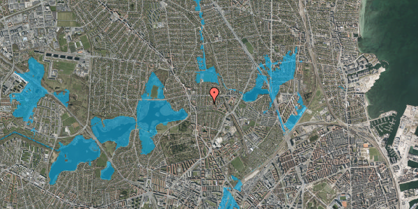 Oversvømmelsesrisiko fra vandløb på Blåmunkevej 23, 2. th, 2400 København NV