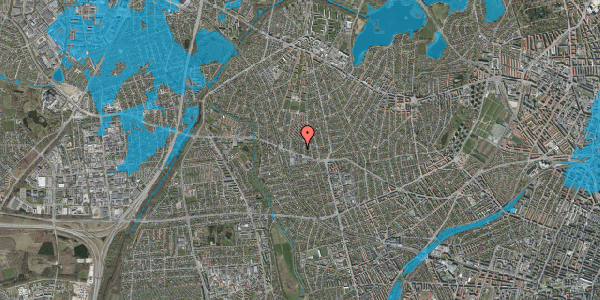 Oversvømmelsesrisiko fra vandløb på Boeslundevej 6A, 2700 Brønshøj