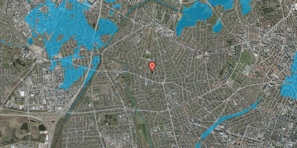 Oversvømmelsesrisiko fra vandløb på Boeslundevej 13, 2700 Brønshøj
